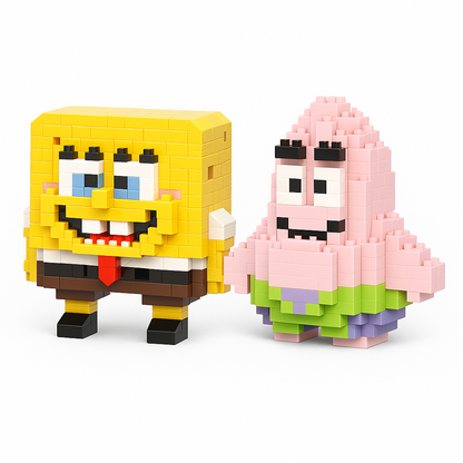 Mini Blocks Sevimli Çift Seti – SüngerBob & Patrick Modeli